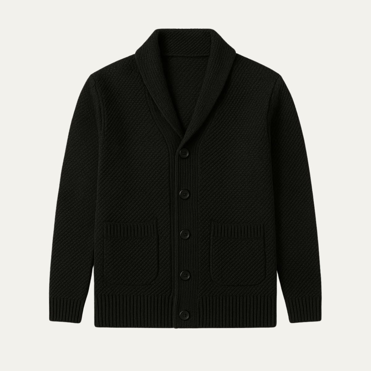 The Pembroke Men's Shawl Collar Button Up Knit Cardigan