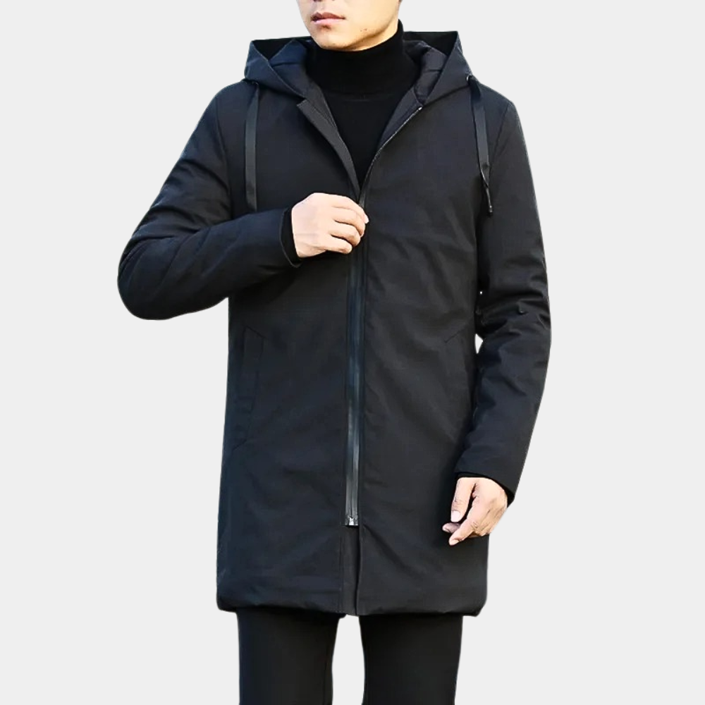 Vaughn | Men’s Lined Winter Coat with Hood | Warm Transitional Outdoor Jacket