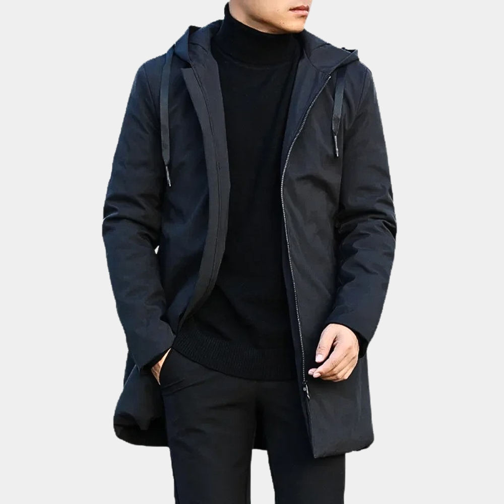 Vaughn | Men’s Lined Winter Coat with Hood | Warm Transitional Outdoor Jacket