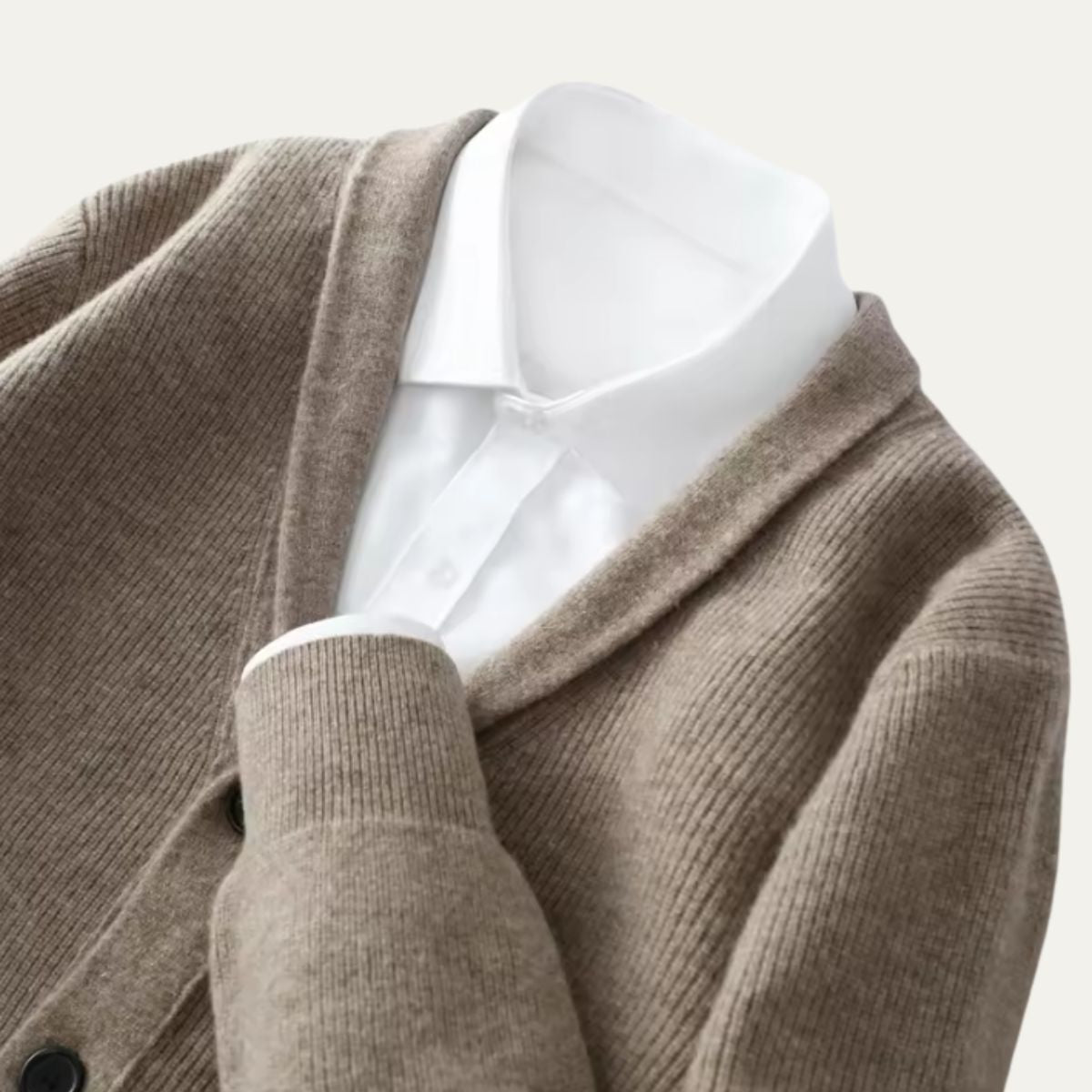 The Marettimo Men’s Soft Knit Button Up Collar Cardigan with Front Pockets