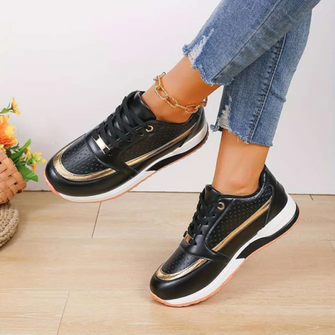 Ivy | Women's Modern Lace-Up Platform Sneakers – Stylish & Comfortable Walking Shoes