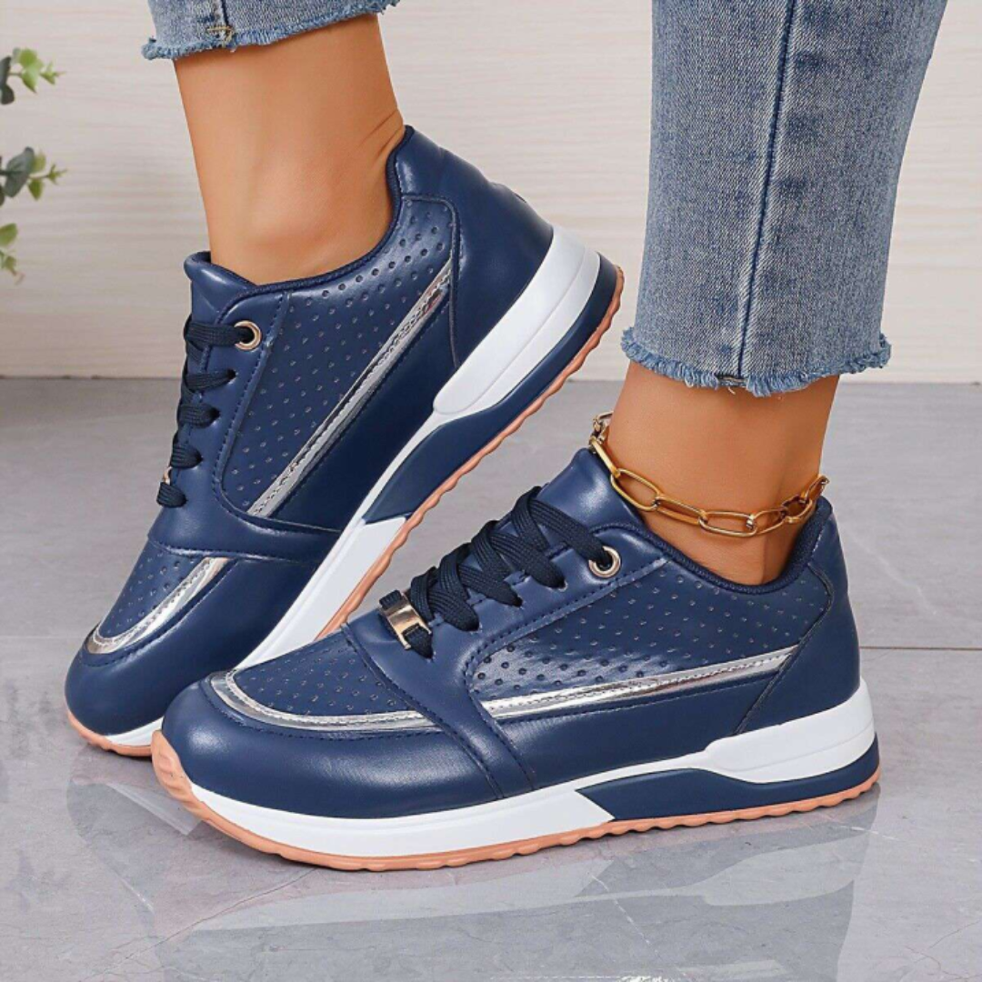 Ivy | Women's Modern Lace-Up Platform Sneakers – Stylish & Comfortable Walking Shoes