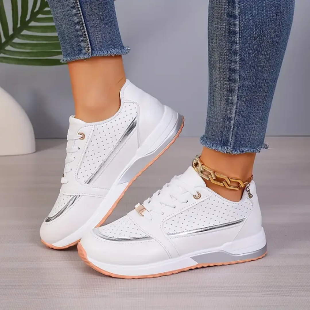 Ivy | Women's Modern Lace-Up Platform Sneakers – Stylish & Comfortable Walking Shoes