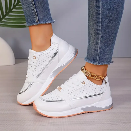 Ivy | Women's Modern Lace-Up Platform Sneakers – Stylish & Comfortable Walking Shoes