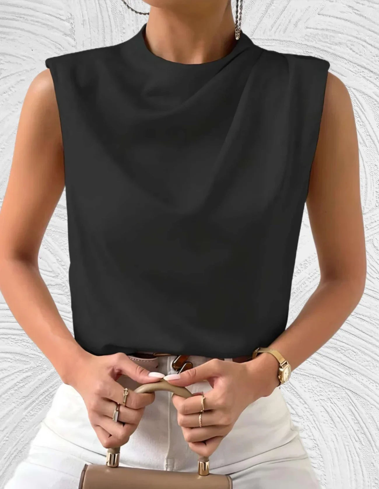 Cassira | Sleeveless Office Blouse – Lightweight, Polished & Versatile