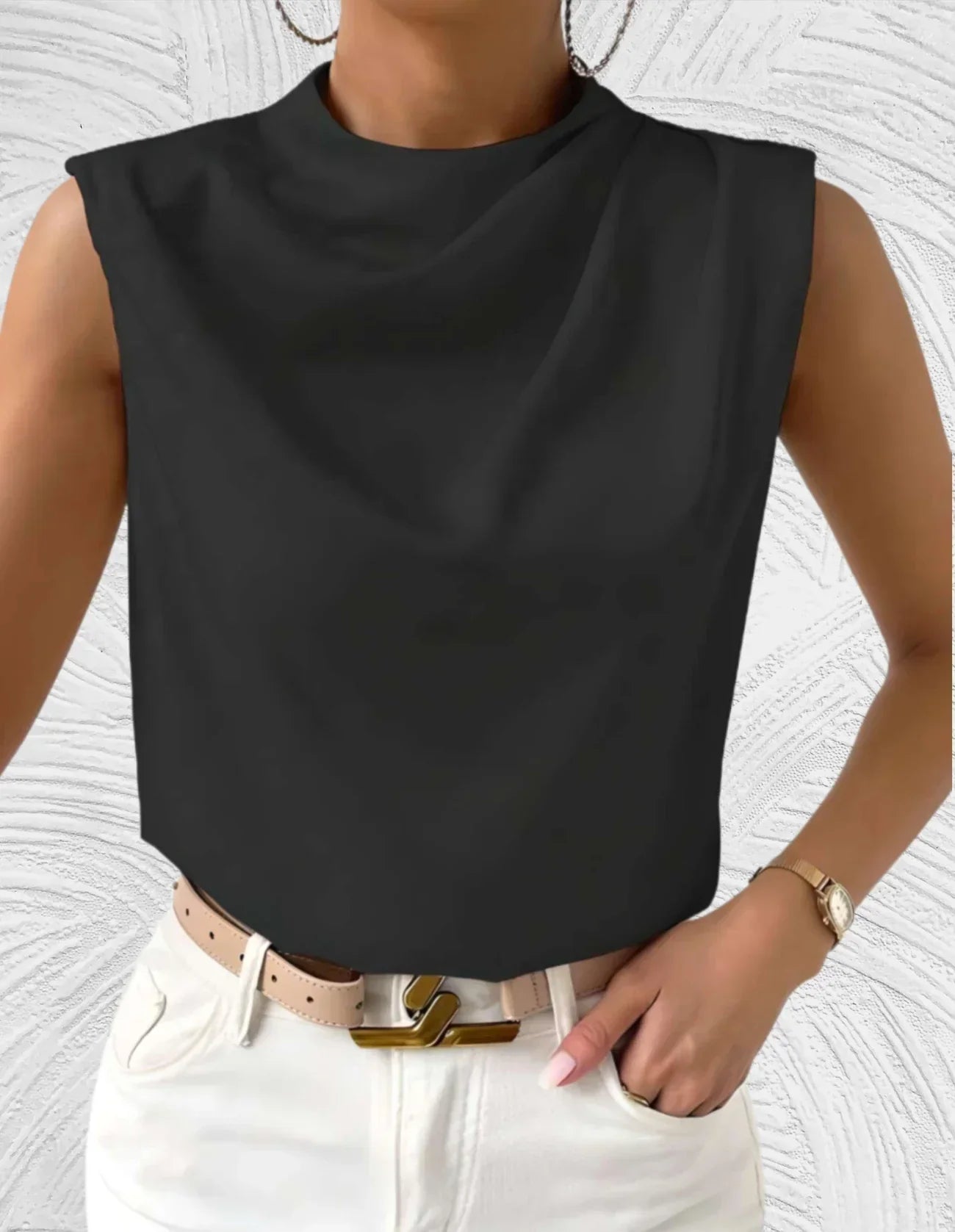 Cassira | Sleeveless Office Blouse – Lightweight, Polished & Versatile
