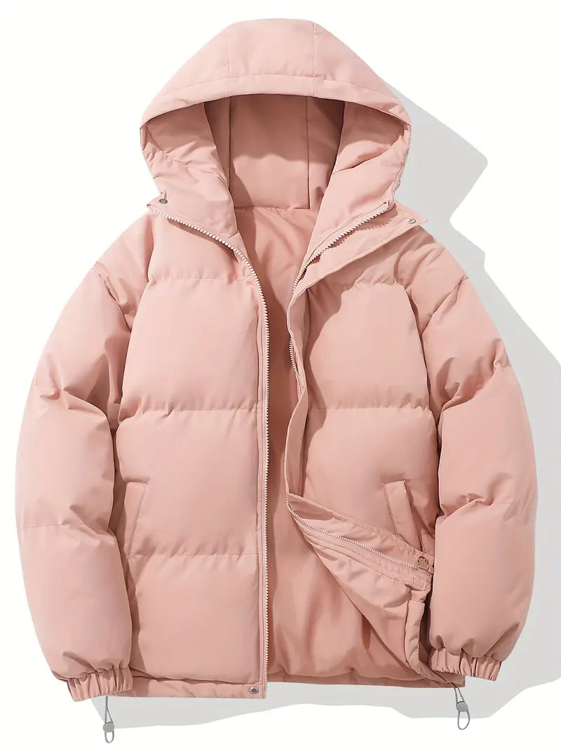 Ruth | Unisex Quilted Winter Jacket with Hood | Padded Zip-Up Coat