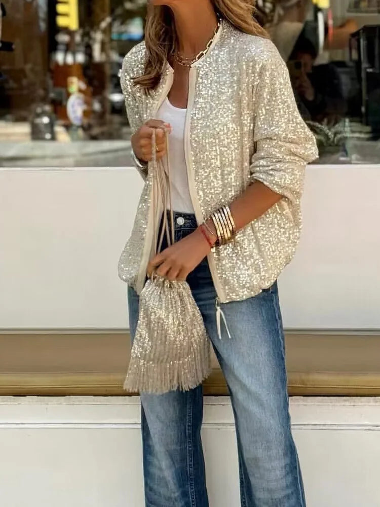 Lacey | Women's Sparkly Sequined Loungewear Jacket