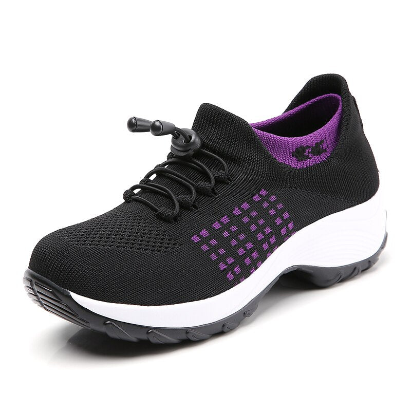 Nocturne | Women's Elastic Toggle Lace-Up Orthopedic Sports Sneakers – Comfortable, Supportive & Stylish for Active Lifestyles
