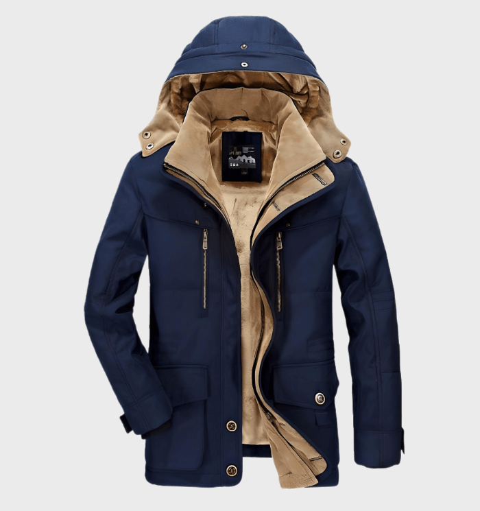 Zachary | Men’s Hooded Winter Parka with Warm Fleece Lining