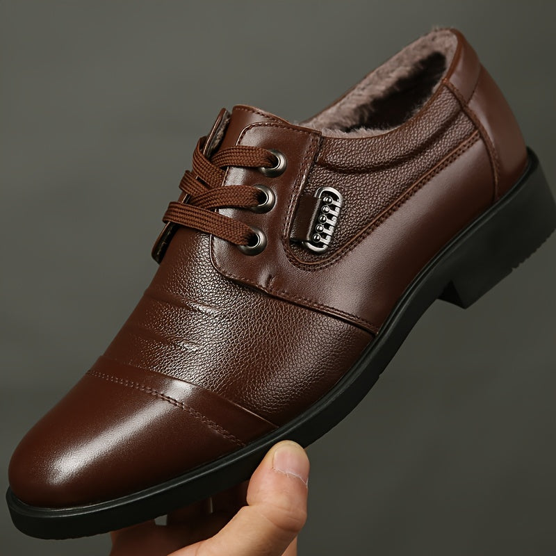 Zerith | Men’s Formal Business Winter Shoes with Warm Lining & Lace-Up Design