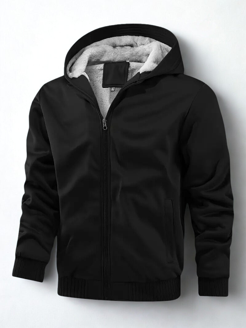 Bryce | Men’s Zip-Up Jacket with Hood and Fleece Lining