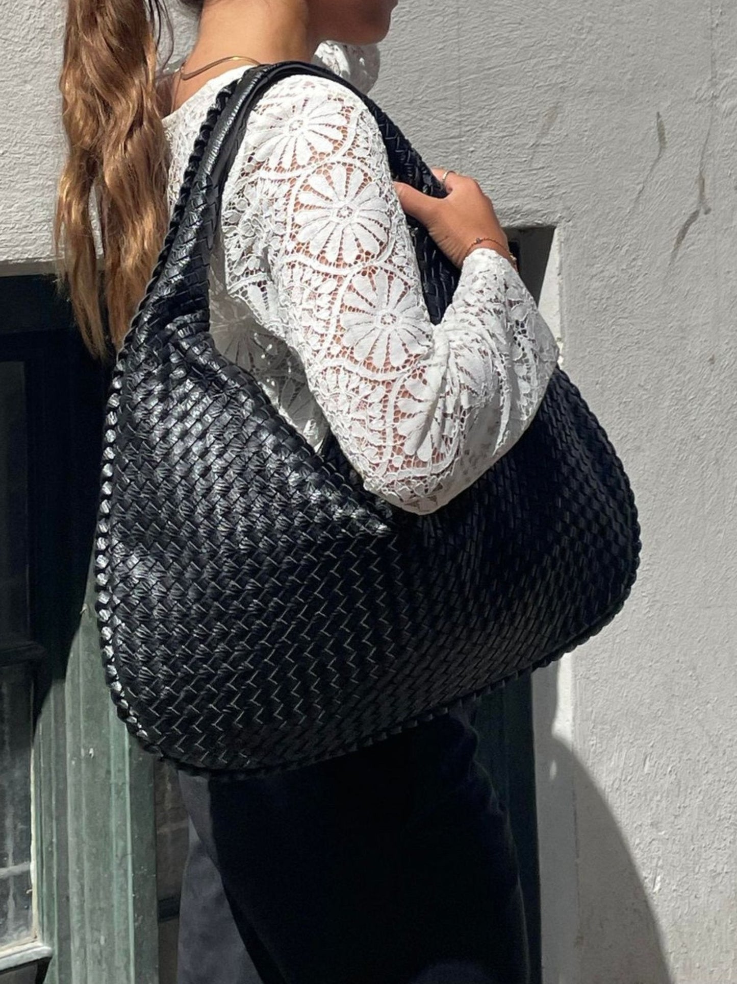 Verania | Large Women's Handbag Made from Premium Woven Material