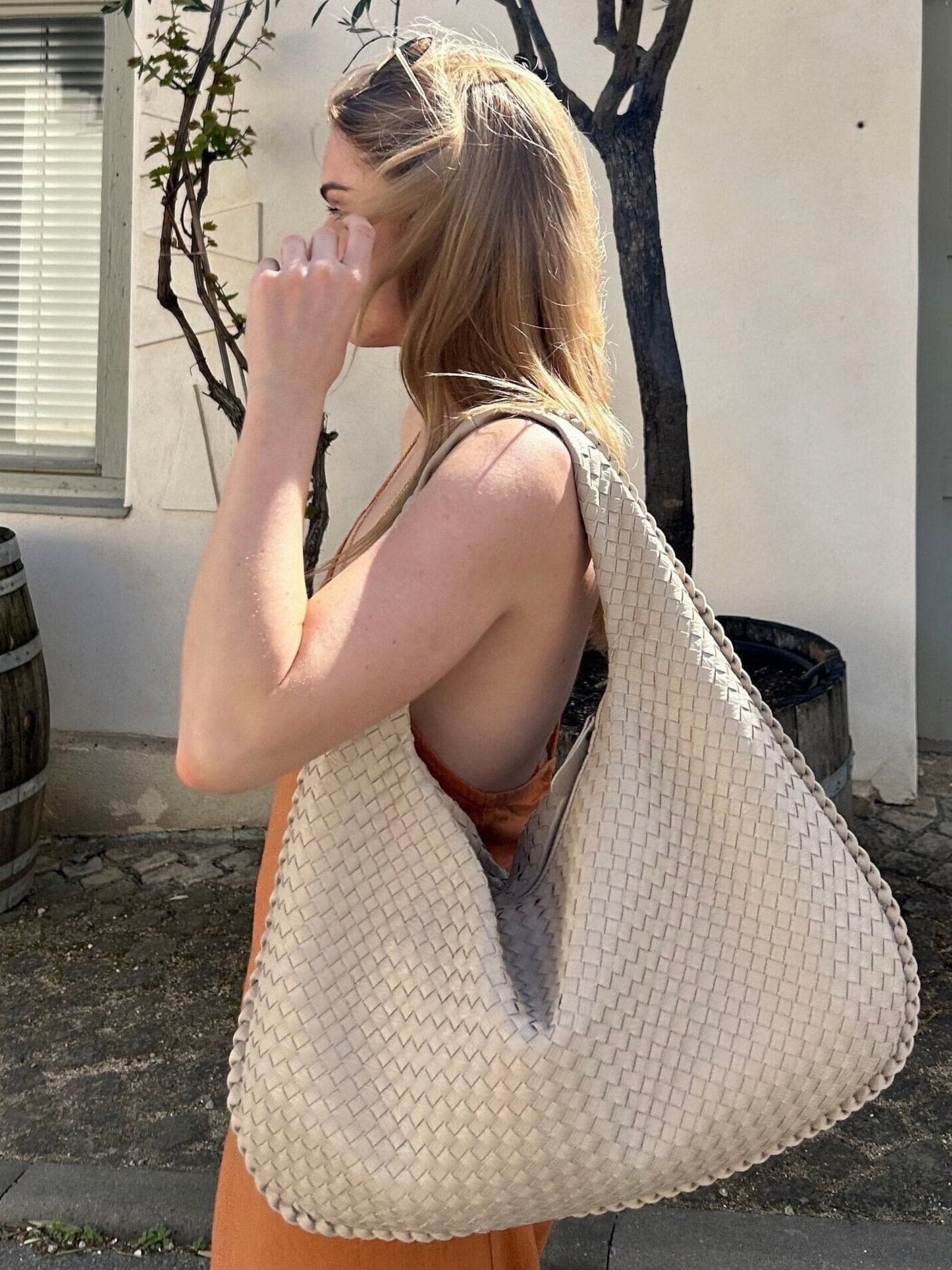 Verania | Large Women's Handbag Made from Premium Woven Material