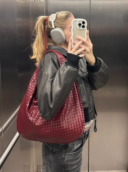 Verania | Large Women's Handbag Made from Premium Woven Material