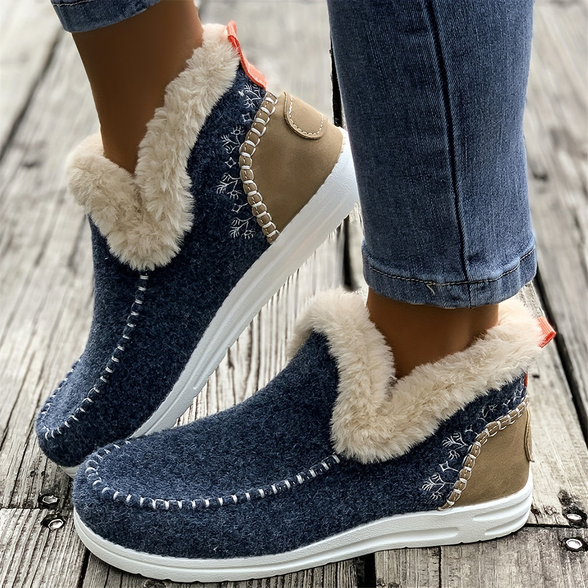 Lorinda | Warm Plush Lined Slip-On Winter Shoes for Women