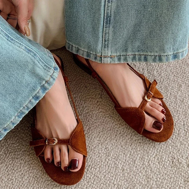 Emily | Women's Minimalist Low Block Heel Strap Sandals – Chic Summer Shoes for Everyday Elegance