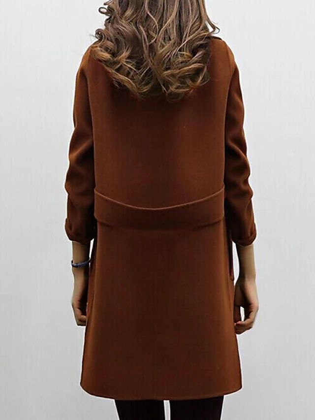 Elthia | Women's Double-Breasted Long Coat with Wide Lapels
