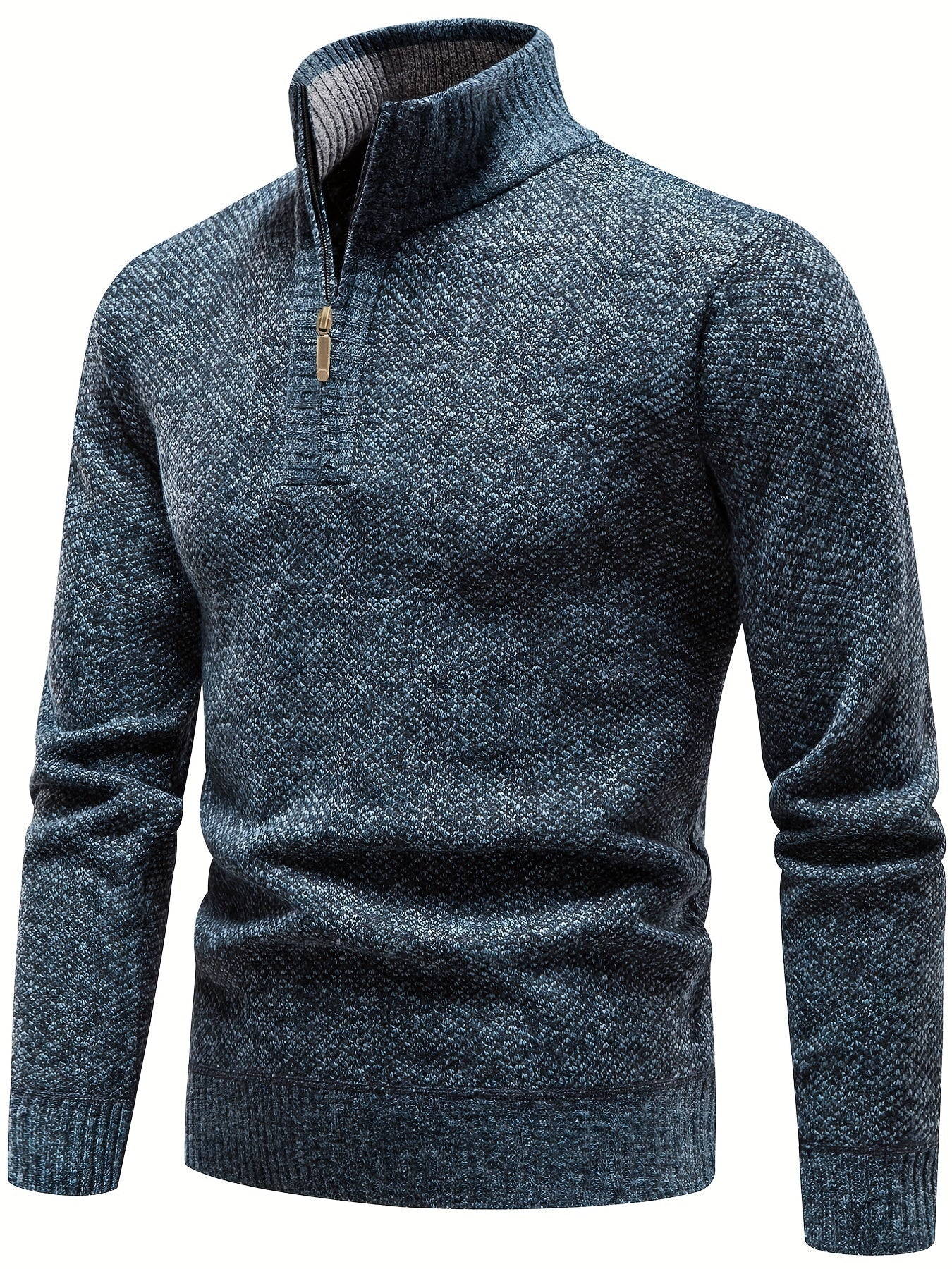 Freddie | Men's Zipped Stand Collar Casual Sweater – Comfortable & Stylish Everyday Wear