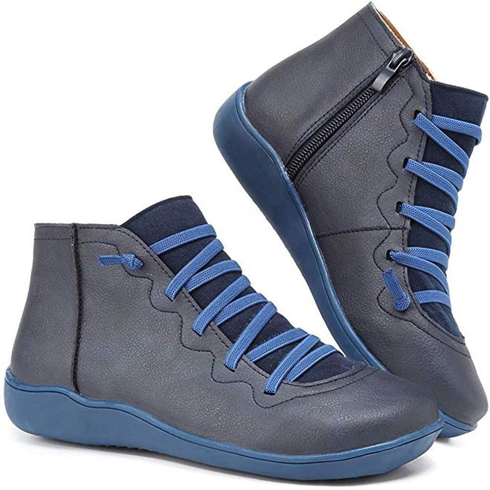 Fenja | Women's Premium Lace-Up Ankle Boots with Zip and Modern Design