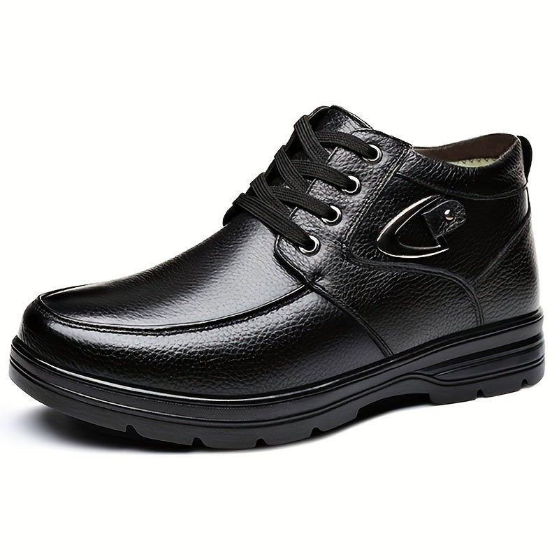 Arvion | Men’s Winter Business Boots with Warm Padded Lining & High-Top Lace-Up Design
