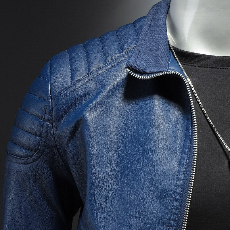 Martin | Men’s Leather Look Jacket with Zip Closure, Regular Fit & Stylish Design