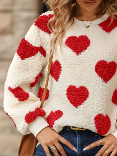 Vyoris | Women's Soft Plush Sweater with Adorable Heart Patterns – Ultimate Comfort and Style