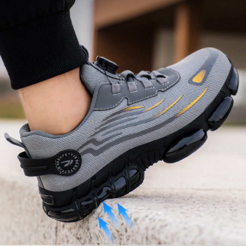 Simon | Men's Robust Orthopedic Safety Shoes with Elastic Toggle Closure