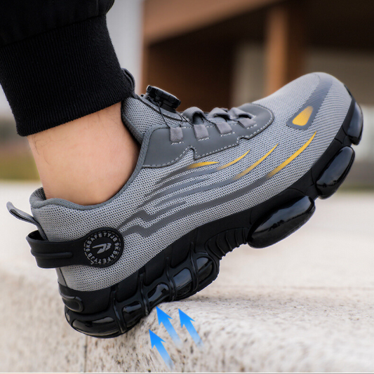 Simon | Men's Robust Orthopedic Safety Shoes with Elastic Toggle Closure
