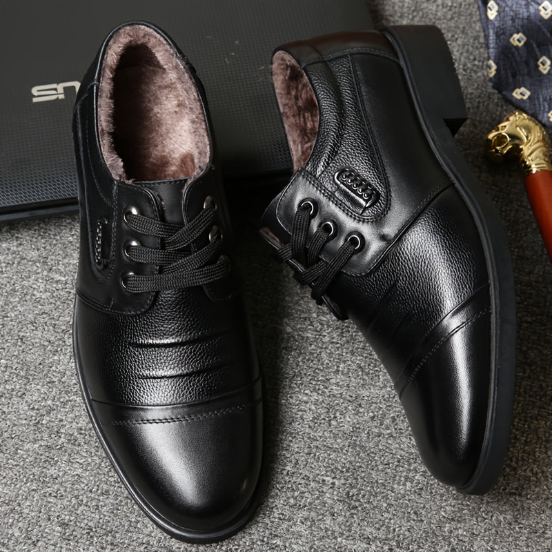 Zerith | Men’s Formal Business Winter Shoes with Warm Lining & Lace-Up Design