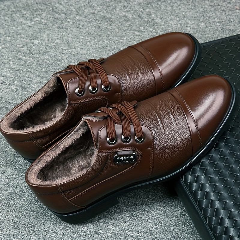 Zerith | Men’s Formal Business Winter Shoes with Warm Lining & Lace-Up Design
