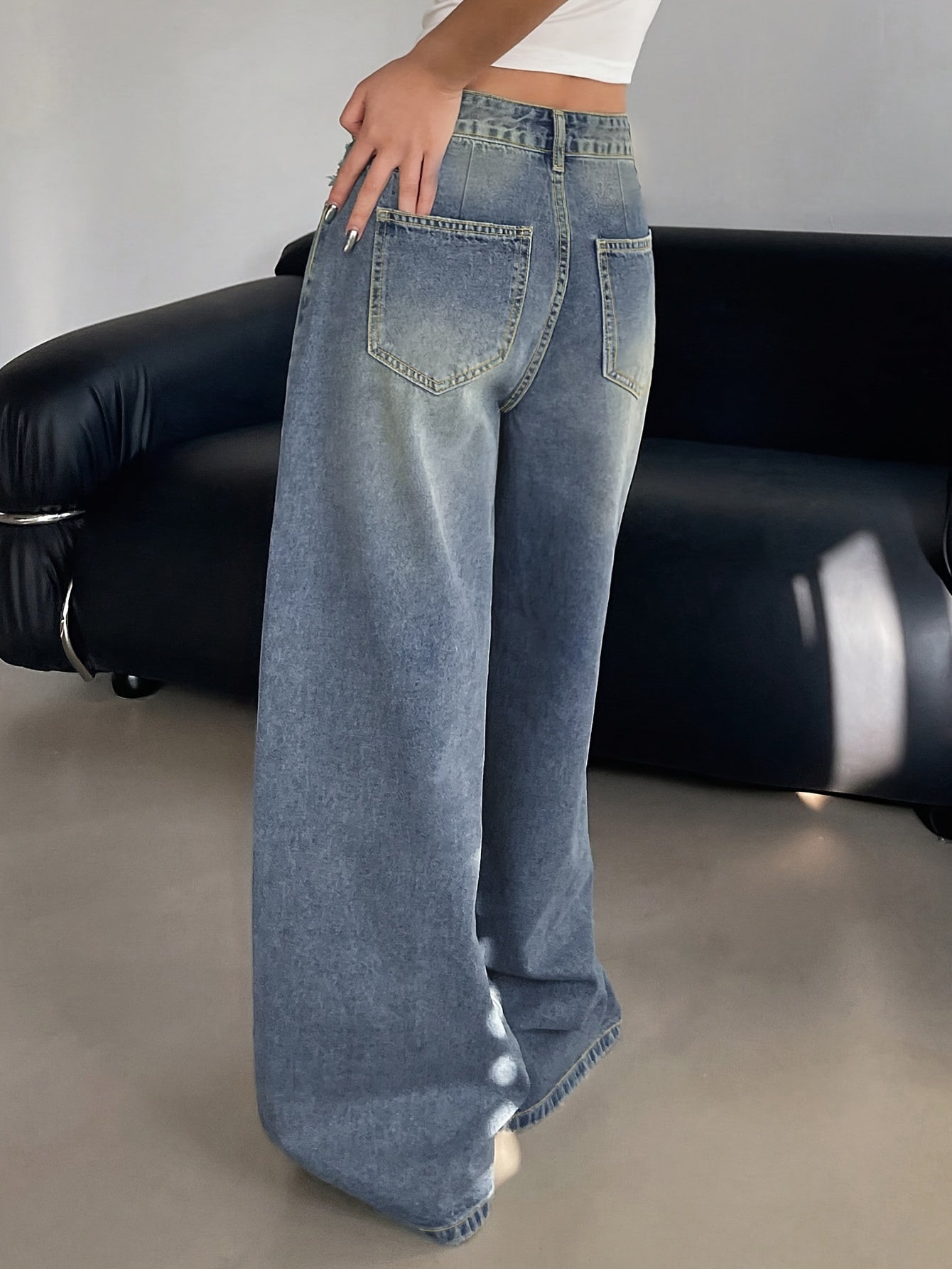 Sandra | Women’s Baggy Jeans High Waist Wide Leg Loose Fit