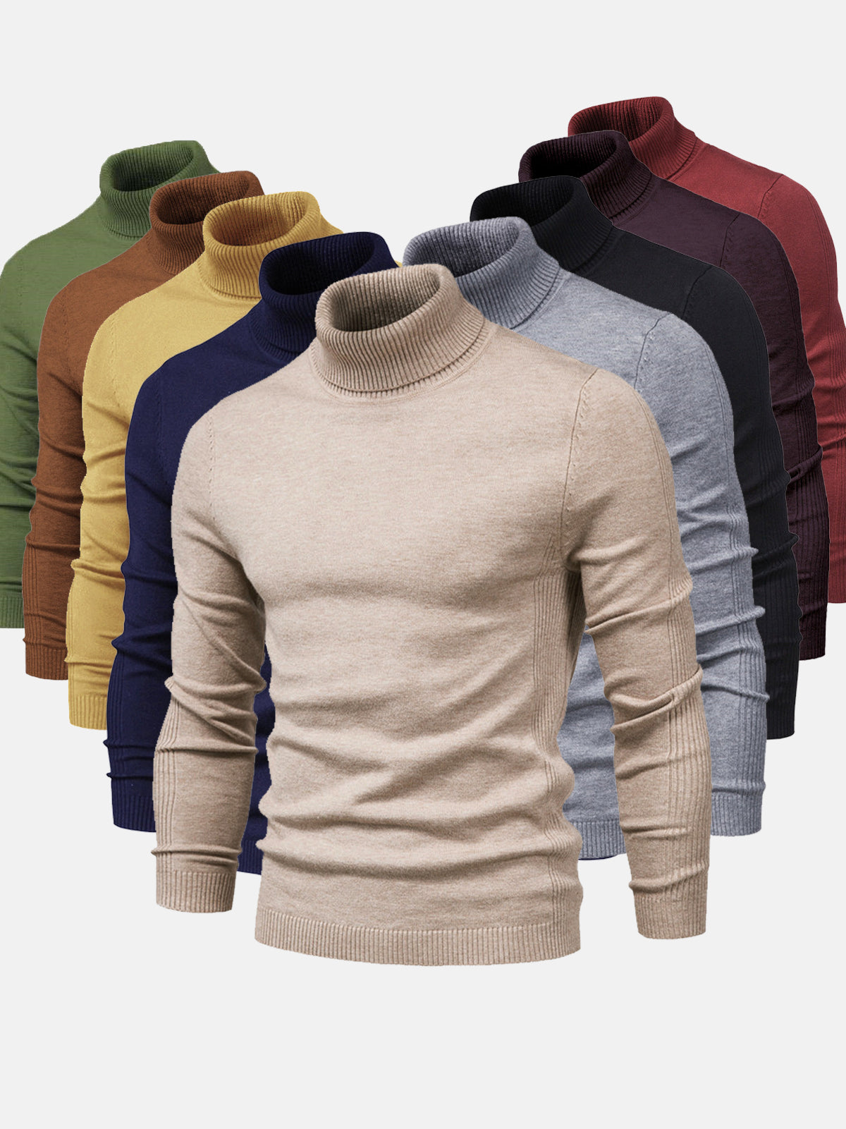 Raymond | Men’s Cotton Turtleneck Jumper – Elegant Solid Colour Sweater