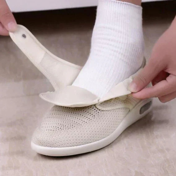 Avalon | Women's Lightweight Breathable Walking Sneakers for Swollen Feet with Adjustable Strap