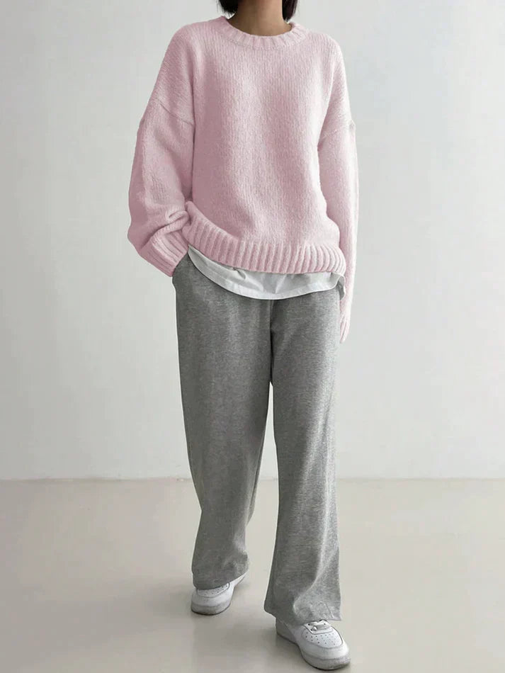 Maxi | Relaxed Pink Knit Jumper - Effortless Comfort & Style