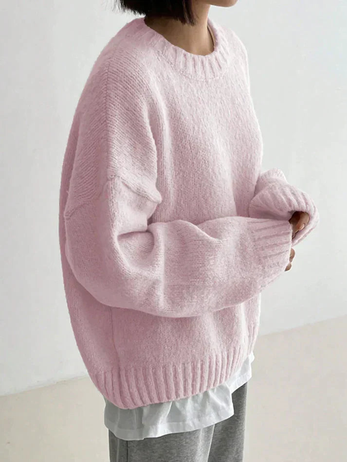 Maxi | Relaxed Pink Knit Jumper - Effortless Comfort & Style