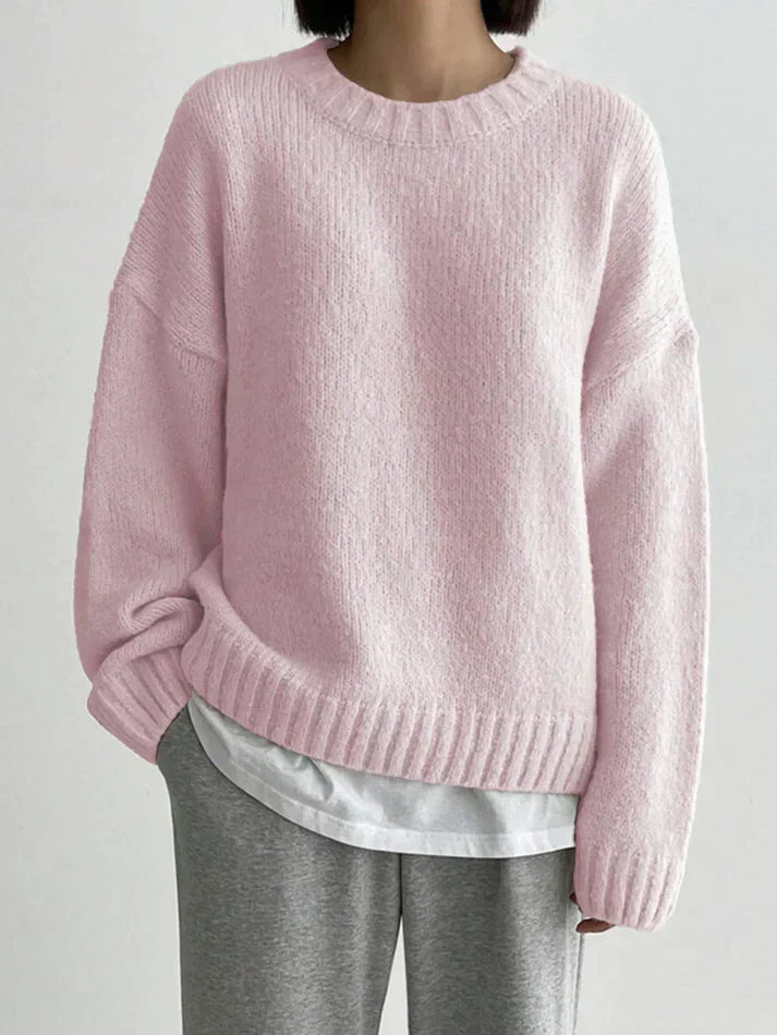 Maxi | Relaxed Pink Knit Jumper - Effortless Comfort & Style