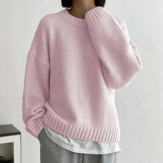 Maxi | Relaxed Pink Knit Jumper - Effortless Comfort & Style