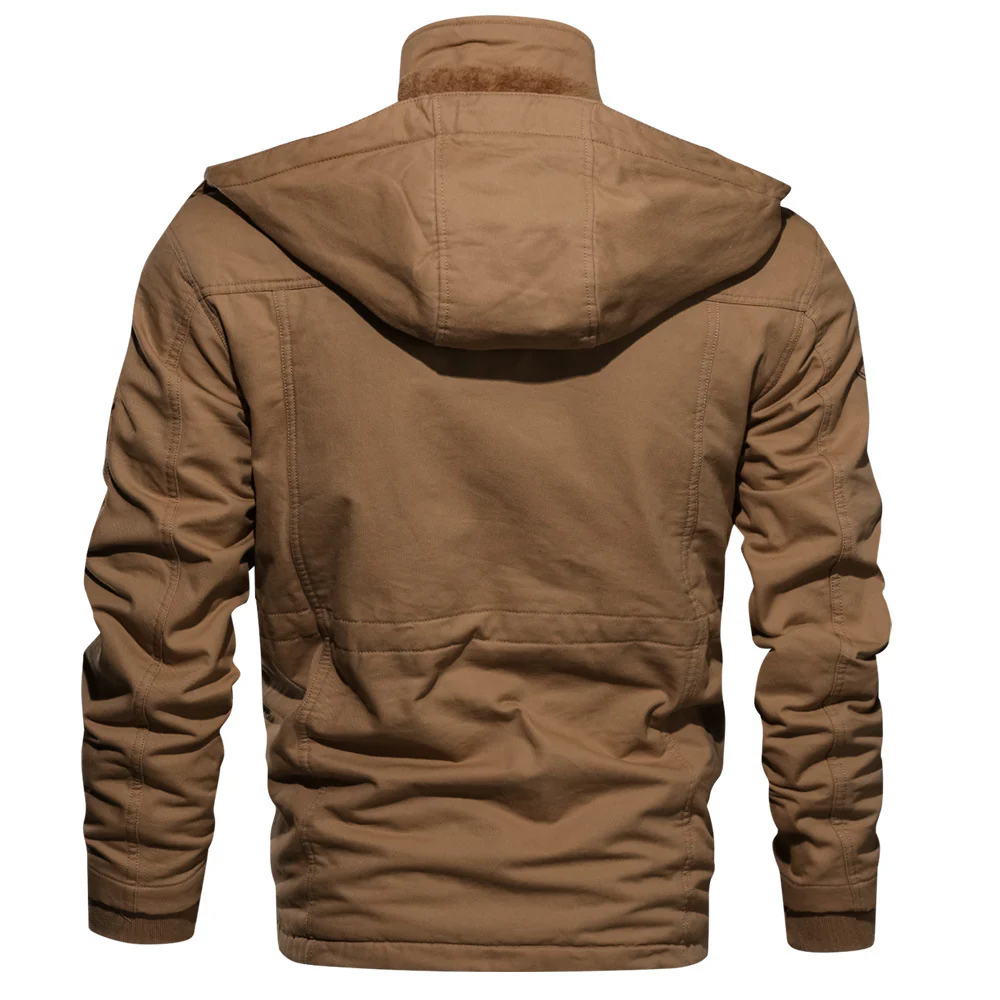 Elvandar | Men’s Tactical Bomber Jacket with Fleece Lining & Adjustable Waist