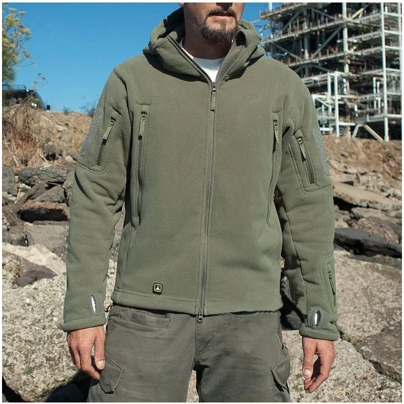 Eldric | Men’s Relaxed Fit Hooded Fleece Jacket with Multi Zip Pockets