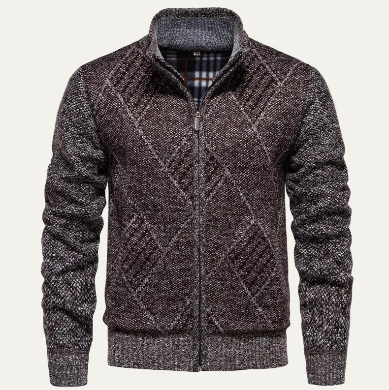 The San Fruttuoso Men’s Winter Zip Up Fleece Cardigan