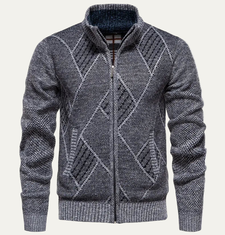 The San Fruttuoso Men’s Winter Zip Up Fleece Cardigan
