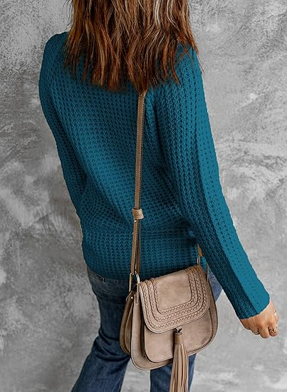 Imogen | Women's Chunky Knit Asymmetrical Wrap Sweatshirt with Turtleneck