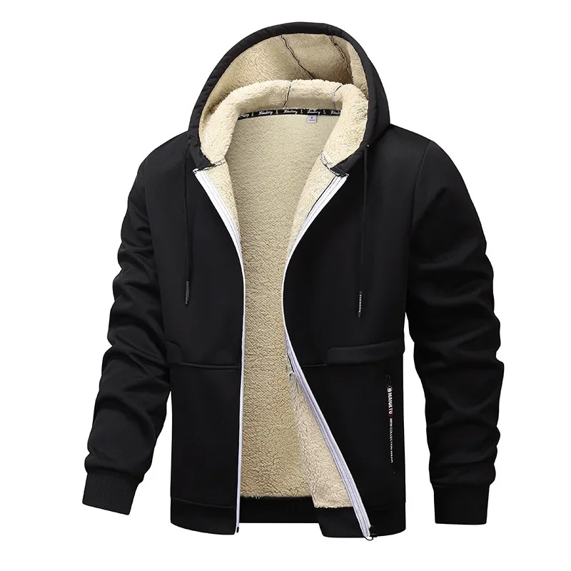 Levaric | Men’s Hooded Fleece Jacket with Full Zip & Sherpa Lining