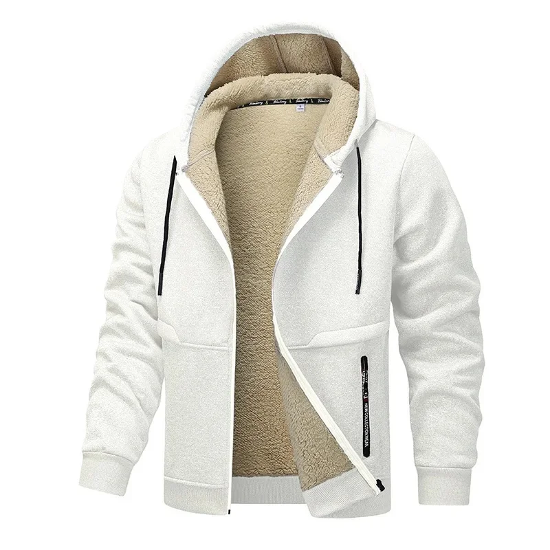 Levaric | Men’s Hooded Fleece Jacket with Full Zip & Sherpa Lining