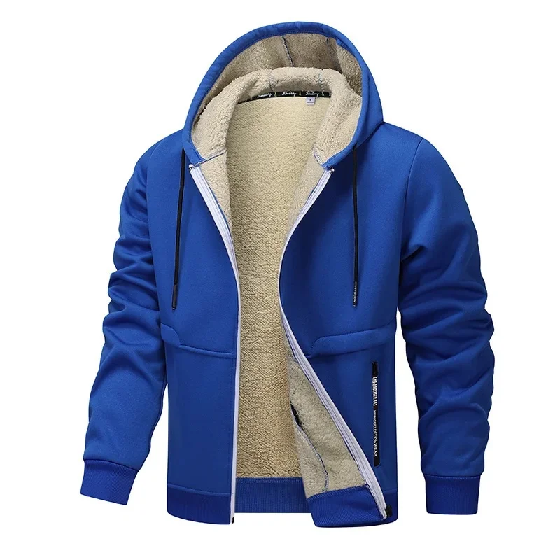 Levaric | Men’s Hooded Fleece Jacket with Full Zip & Sherpa Lining