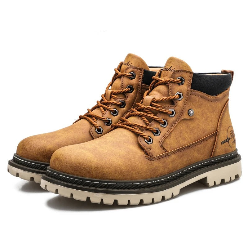 Somerton | Men’s Lace-Up Ankle Boots with Rugged Outsole & Padded Collar