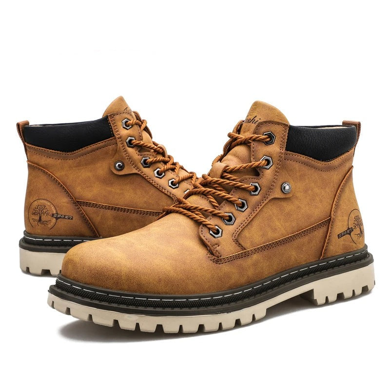 Somerton | Men’s Lace-Up Ankle Boots with Rugged Outsole & Padded Collar