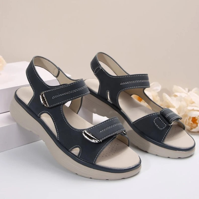 Lavinia | Women's Orthopedic Velcro Strap Classic Summer Sandals for Comfort and Support