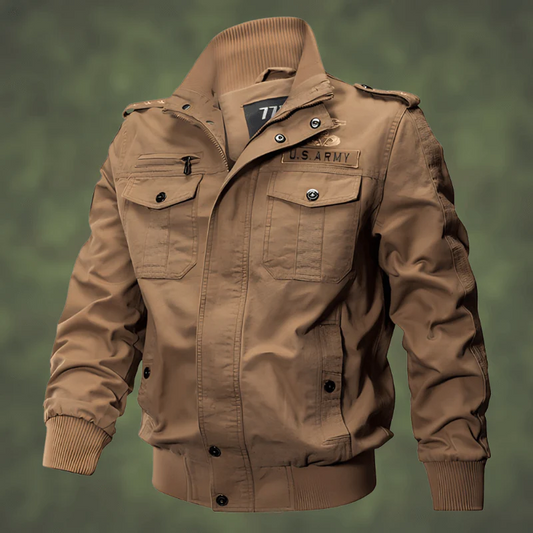 Whitmore | Men's Military-Style Bomber Jacket with Utility Pockets